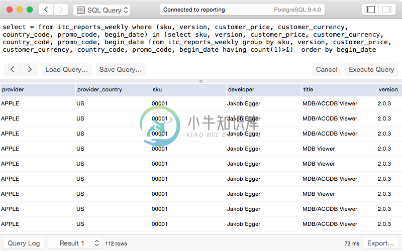 SQL Query View