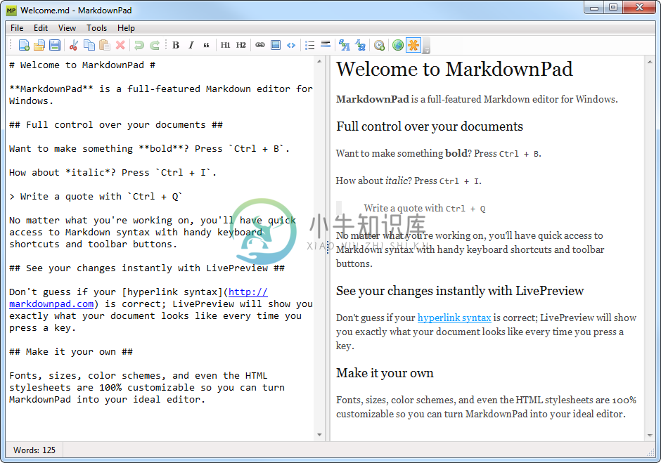 MarkdownPad Screenshot