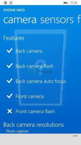 Camera features view Nokia Lumia 930 (Windows Phone 8.1 version)