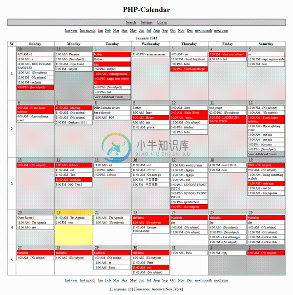 PHP-Calendar