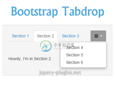 Tab Drop for Bootstrap