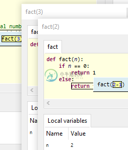 Visualization of call frames