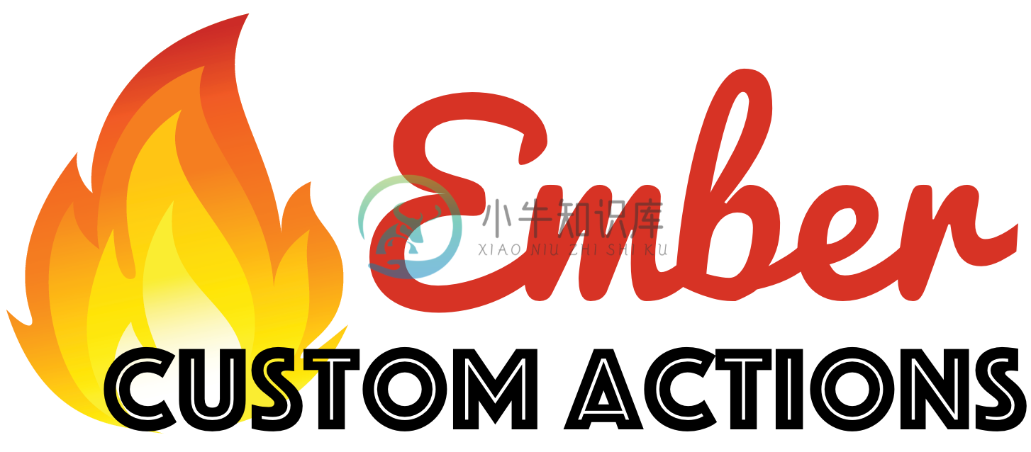 Ember Custom Actions Logo