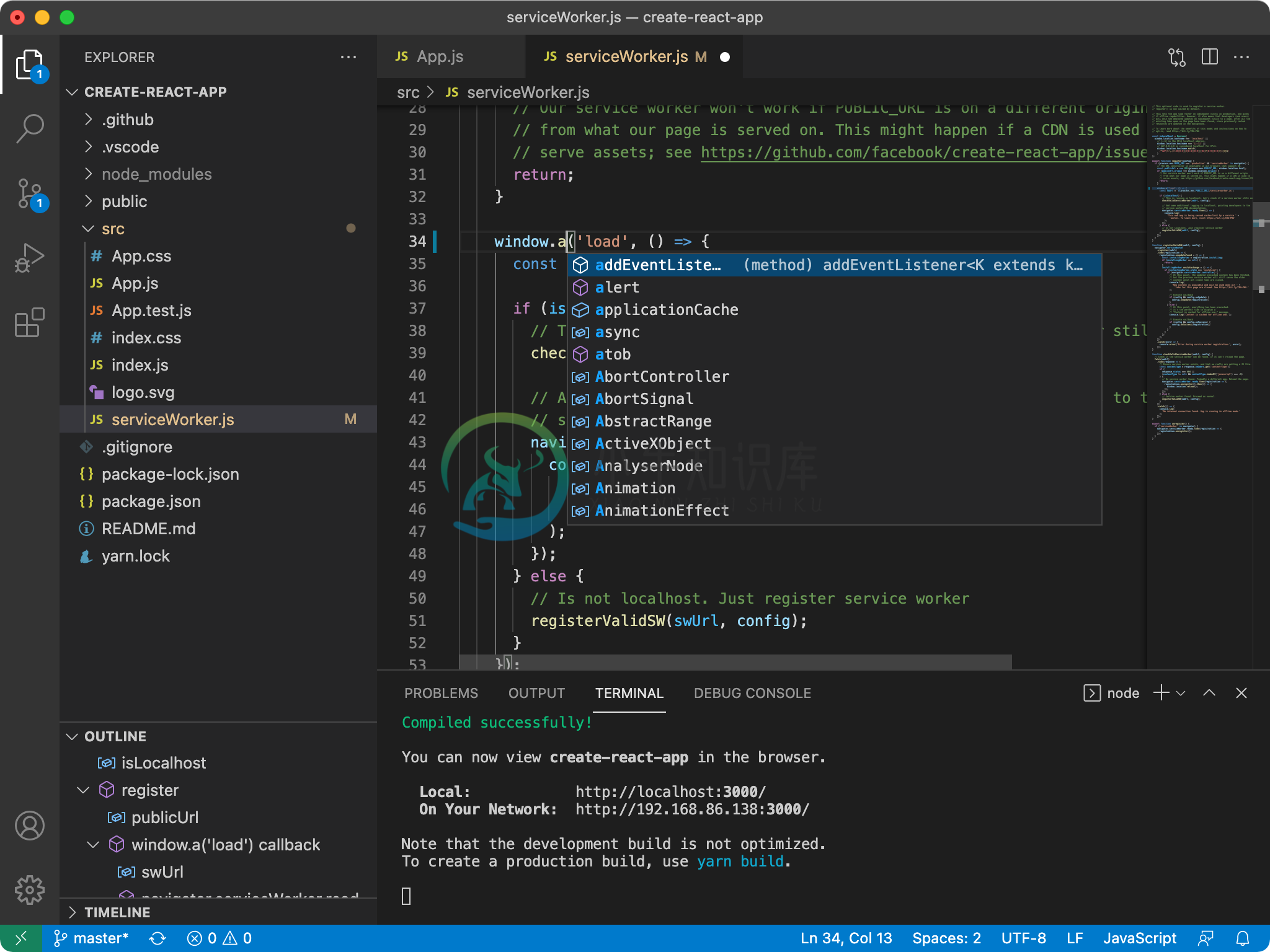 VS Code in action