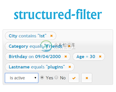 Structured Filter – jQuery UI Widget for Structured Queries