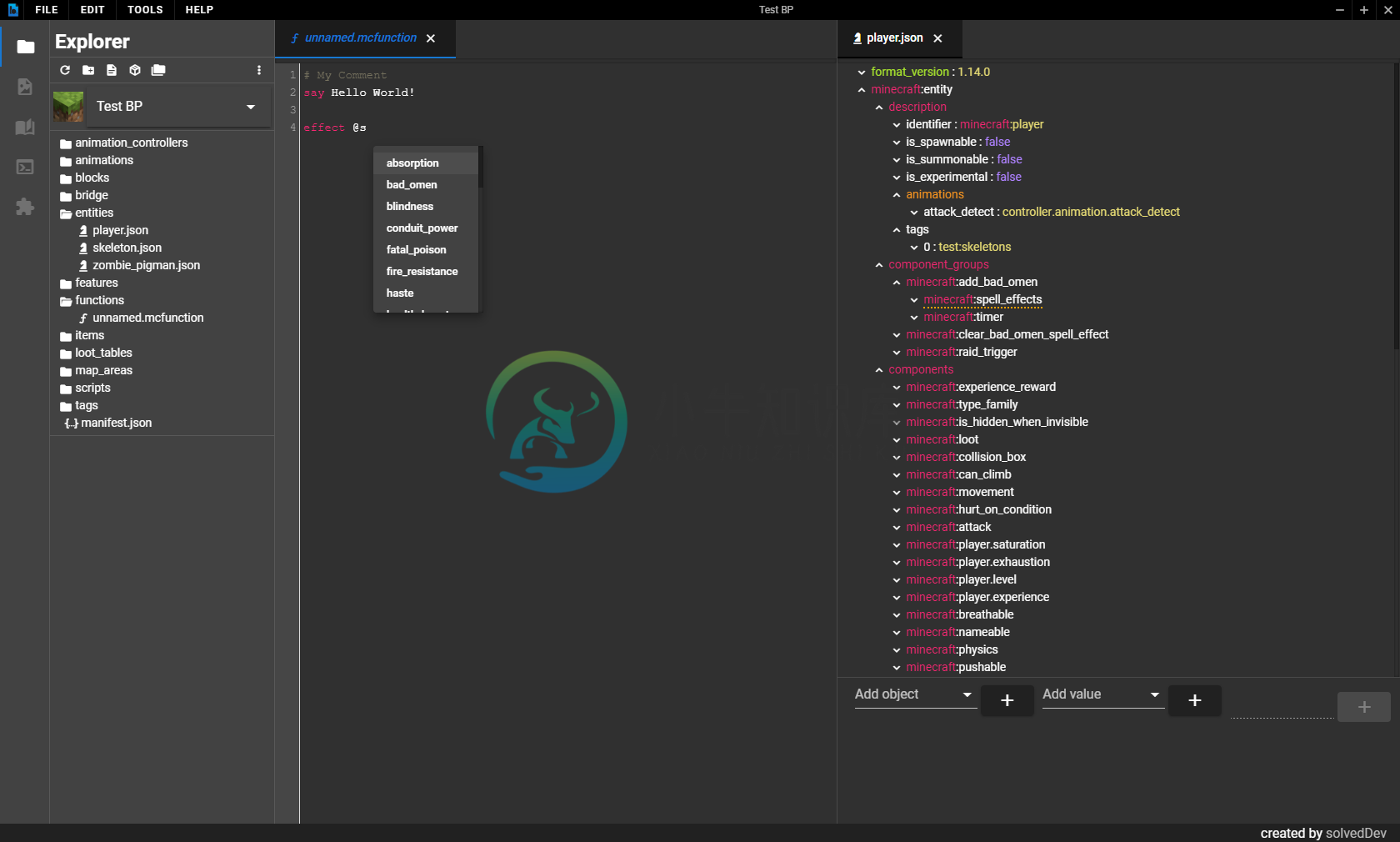 JSON split-screen