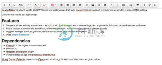 fresherEditor-jQuery-Rich-html-Text-Editor