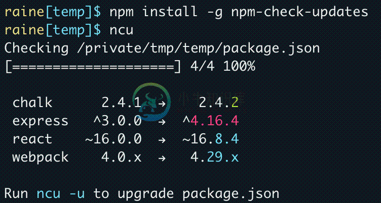 npm-check-updates-screenshot