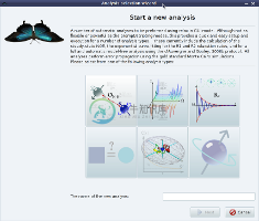 Screenshot of the graphical user inteface (GUI) analysis wizard of the program relax (software for NMR dynamics analyses, specifically: Model-free, NMR relaxation (R1, R2, NOE), reduced spectral density mapping, N-state models, frame order theory).