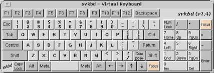 Screenshot of xvkbd