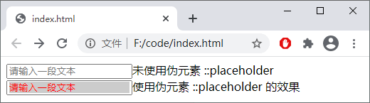 伪元素 ::placeholder 的使用