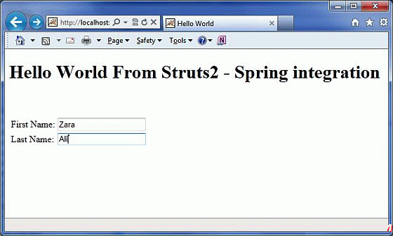 Struts and Spring Integration