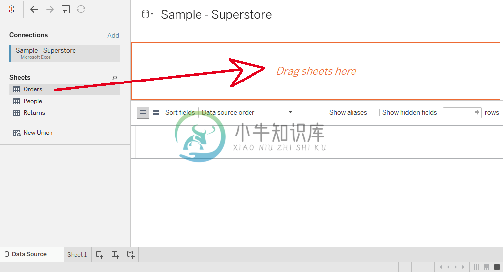 拖动一个或多个工作表