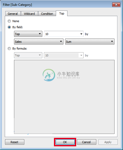 选择前10个选项